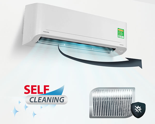Máy lạnh Toshiba RAS-H13S4KCV2G-V - Chức năng tự động làm sạch bên trong dàn lạnh